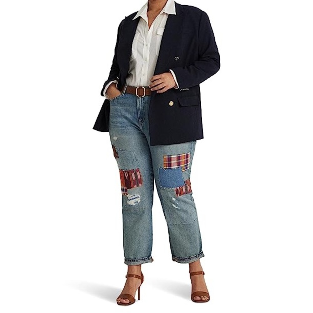 Lauren Ralph Lauren Patchwork Relaxed Tapered Jeans